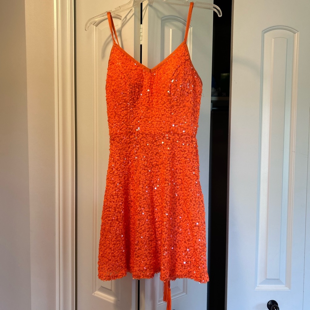 Orange Homecoming/Formal Dress NWOT